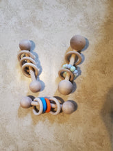 Load image into Gallery viewer, Teether-Wooden Rattle with rings