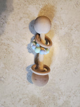 Load image into Gallery viewer, Teether-Wooden Rattle with rings
