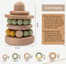Load image into Gallery viewer, Educational-Wood and Silicone stacker