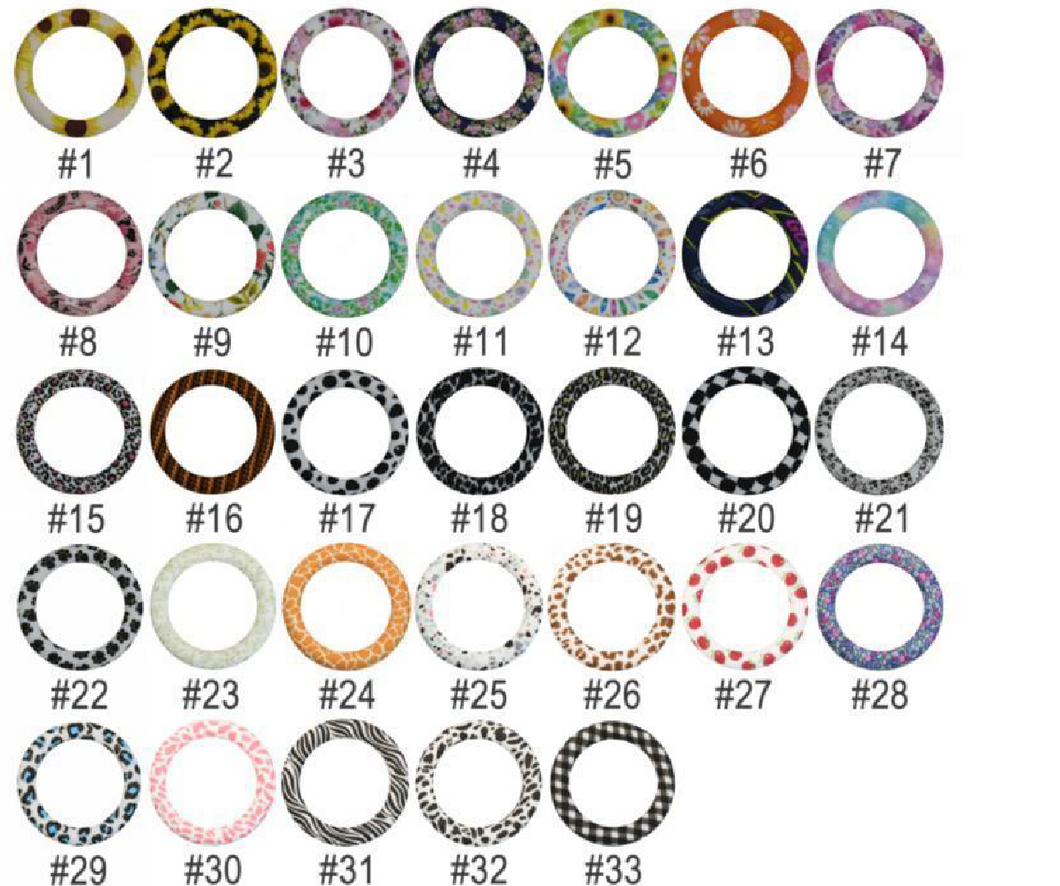 Silicone Bead Printed O Rings BUY-IN (10 BEADS) 33 options