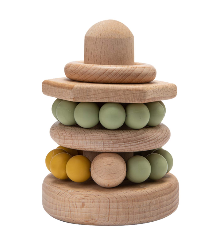 Educational-Wood and Silicone stacker