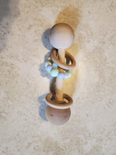 Load image into Gallery viewer, Teether-Wooden Rattle with rings
