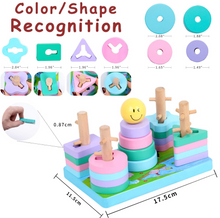 Load image into Gallery viewer, Educational-Pastel 5 stacker toy
