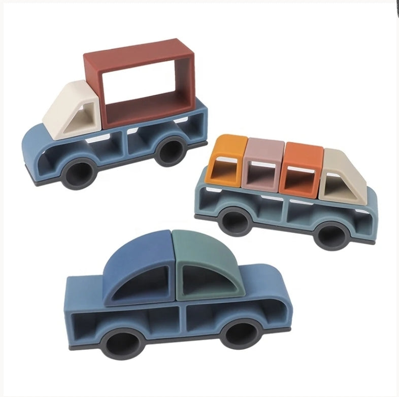 Educational-Silicone Car Toy Set
